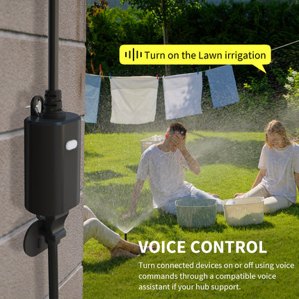 Minoston Z-Wave 800 Series Smart Plug with Energy Power Monitor for Outdoor and Indoor (MP22ZP)