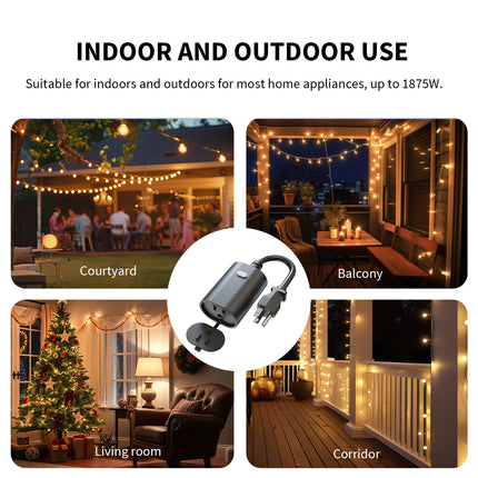 Minoston Z-Wave 800 Series Smart Plug with Energy Power Monitor for Outdoor and Indoor (MP22ZP)