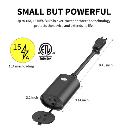 Minoston Z-Wave 800 Series Smart Plug with Energy Power Monitor for Outdoor and Indoor (MP22ZP)