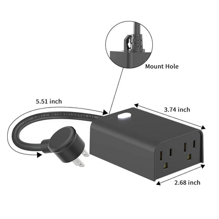 Minoston Z-Wave 800 Series Dual Smart Plug for Outdoor and Indoor (MP24Z)
