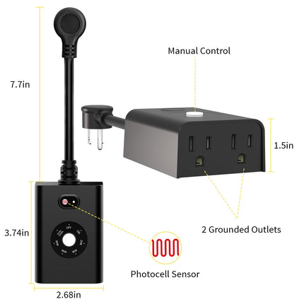 Minoston Outdoor Timer Outlet for Outdoor (MP40T)