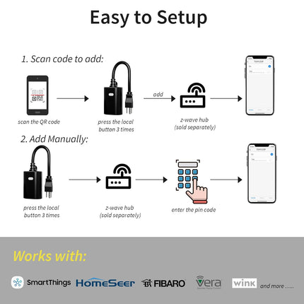 Minoston Z-Wave 800 Series Dimmer Smart Plug for Outdoor and Indoor (MP22ZD)
