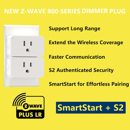 Minoston Z-Wave 800 Series Dimmer Smart Plug for Indoor (MP31ZD)