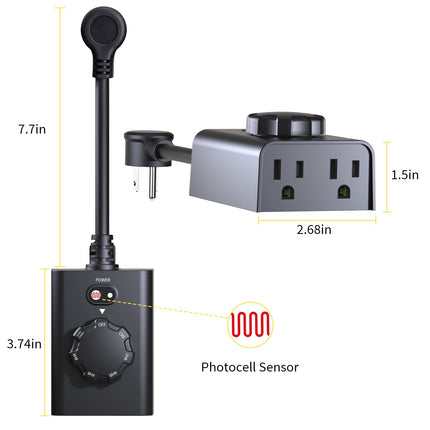 Minoston Outdoor Timer Outlet for Outdoor (MP41T)