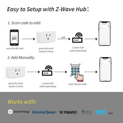 Minoston Z-Wave 800 Series Dimmer Smart Plug for Indoor (MP31ZD)