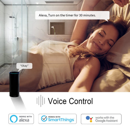 Minoston Wi-Fi 4 Hour Countdown Timer Switch for Bathroom Fans White (MT10W)