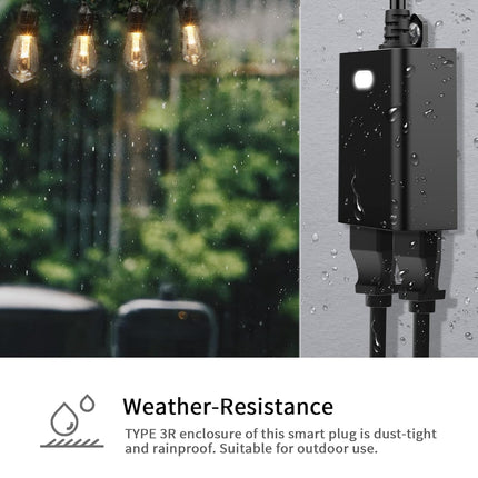 Minoston Z-Wave 800 Series Dual Smart Plug for Outdoor and Indoor (MP24Z)