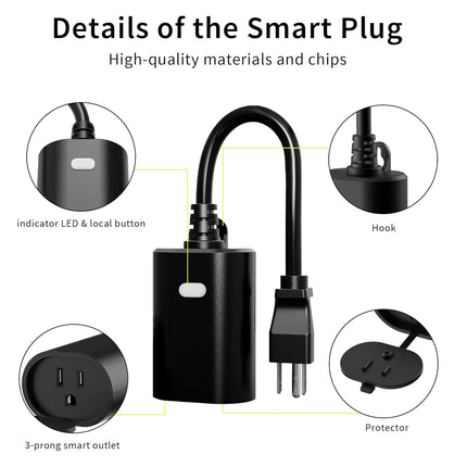 Minoston Wi-Fi Smart Plug for Outdoor and Indoor 2PACK (MP22W)