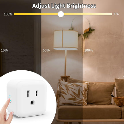 Minoston Z-Wave 800 Series Dimmer Smart Plug for Indoor (MP21ZD)