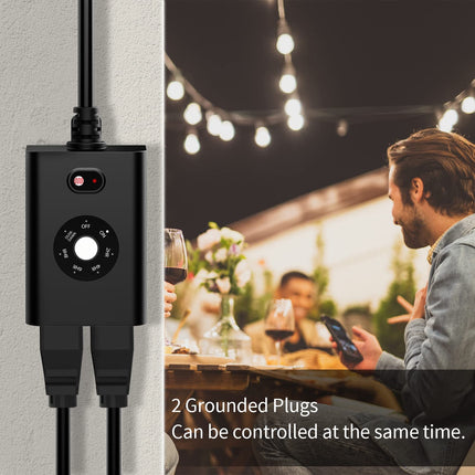 Minoston Outdoor Timer Outlet for Outdoor (MP40T)