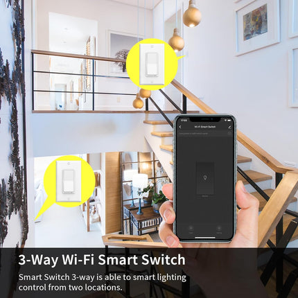 Minoston Wi-Fi 3-Way Smart Switch ON OFF Switch(MS11W)