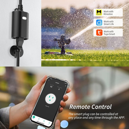 Minoston Wi-Fi Smart Plug with Power Monitor for Outdoor and Indoor (MP22WP)