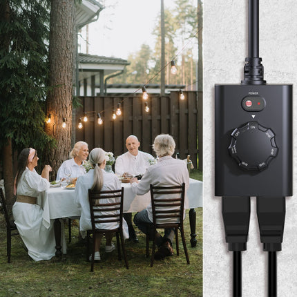 Minoston Outdoor Timer Outlet for Outdoor (MP41T)