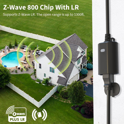 Minoston Z-Wave 800 Series Smart Plug for Outdoor and Indoor (MP22Z)