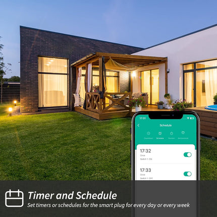 Minoston Wi-Fi Smart Plug with Power Monitor for Outdoor and Indoor (MP22WP)