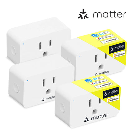 Minoston Matter Smart Plug Compatible with Google Home and Alexa,Protect Privacy, 2.4G Wi-Fi Only, White(MP25M)
