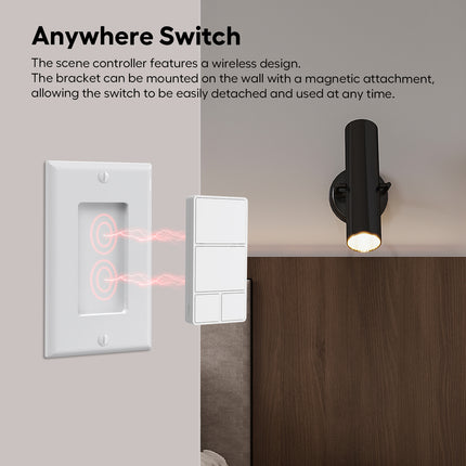 Minoston Z-Wave Switch Scene Remote Control 4 Buttons 800 Series  (MR40Z)