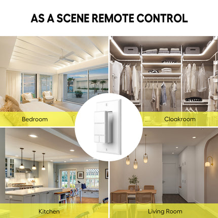 Minoston Z-Wave Switch Scene Remote Control 4 Buttons 800 Series  (MR40Z)