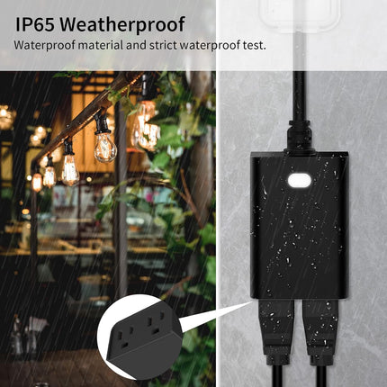 Minoston Wi-Fi Dual Smart Plug for Outdoor and Indoor (MP24W) Minoston