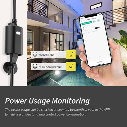 Minoston Wi-Fi Smart Plug with Power Monitor for Outdoor and Indoor (MP22WP) Minoston